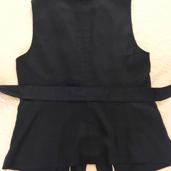 NWT WH|BM Linen Blend “Dobby” Vest, Size 14 - Picture 4 of 8